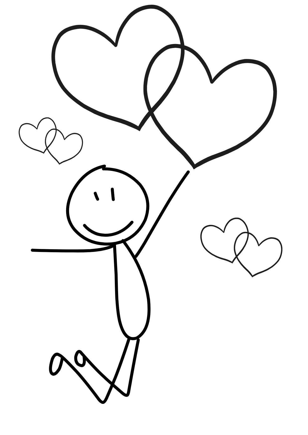 Flying heart Missing you Card