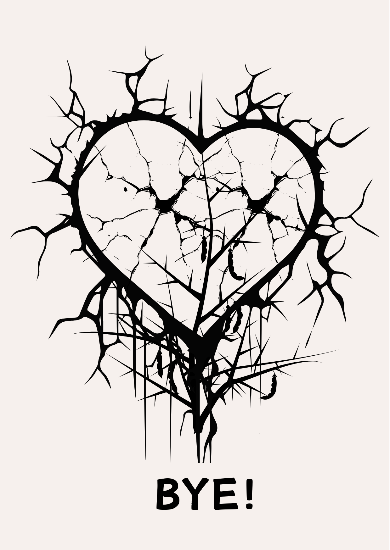 Broken Heart Goodbye Card -Emotional Closure & Self-Worth