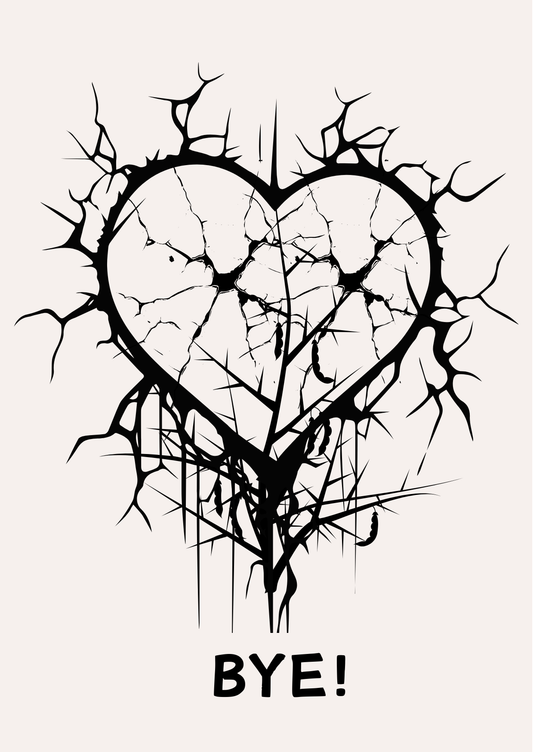 Broken Heart Goodbye Card -Emotional Closure & Self-Worth