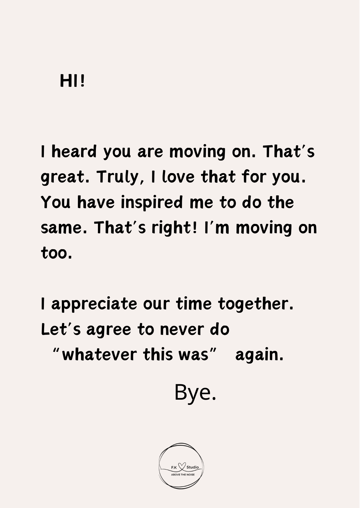 Broken Heart Goodbye Card -Emotional Closure & Self-Worth