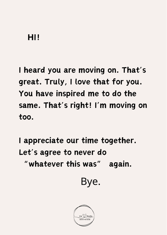 Broken Heart Goodbye Card -Emotional Closure & Self-Worth