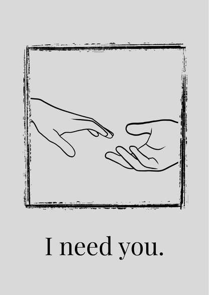 Mental Health Cards - Asking for Help Cards - The Greys Bundle - Postcards