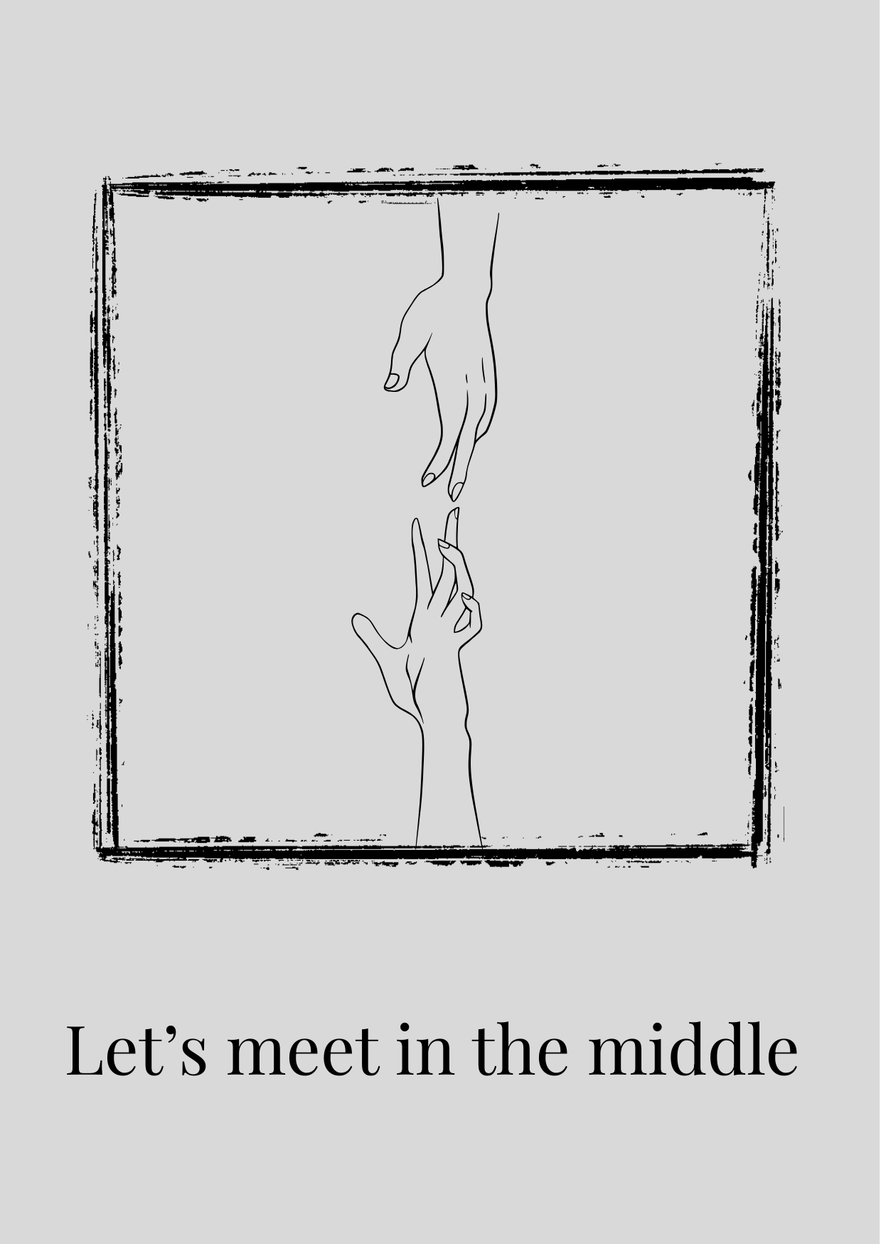 Reaching Out Mental Health Card - Let's Meet in the Middle