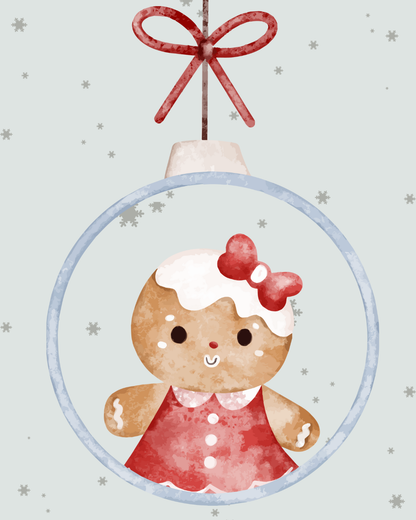 2x Ornament-themed Christmas Postcards - Xmas Postcards - Cute Christmas Cards