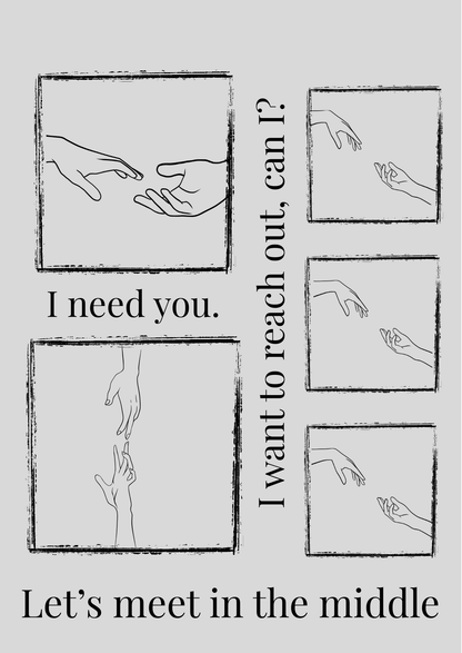 Mental Health Cards - Asking for Help Cards - The Greys Bundle - Postcards