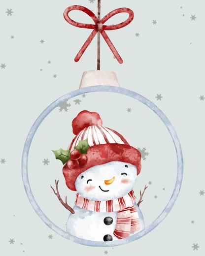 2x Ornament-themed Christmas Postcards - Xmas Postcards - Cute Christmas Cards