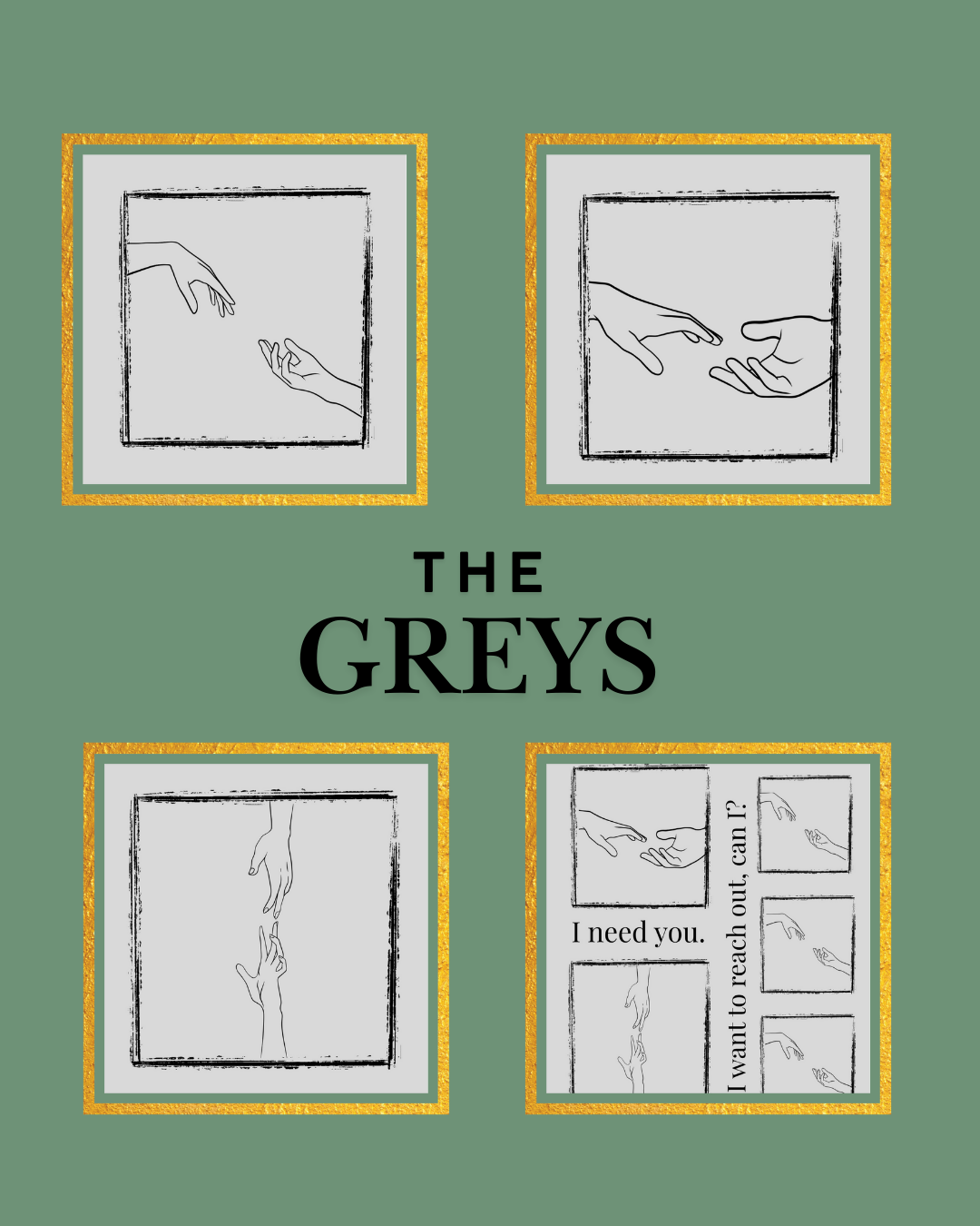 Mental Health Cards - Asking for Help Cards - The Greys Bundle - Postcards