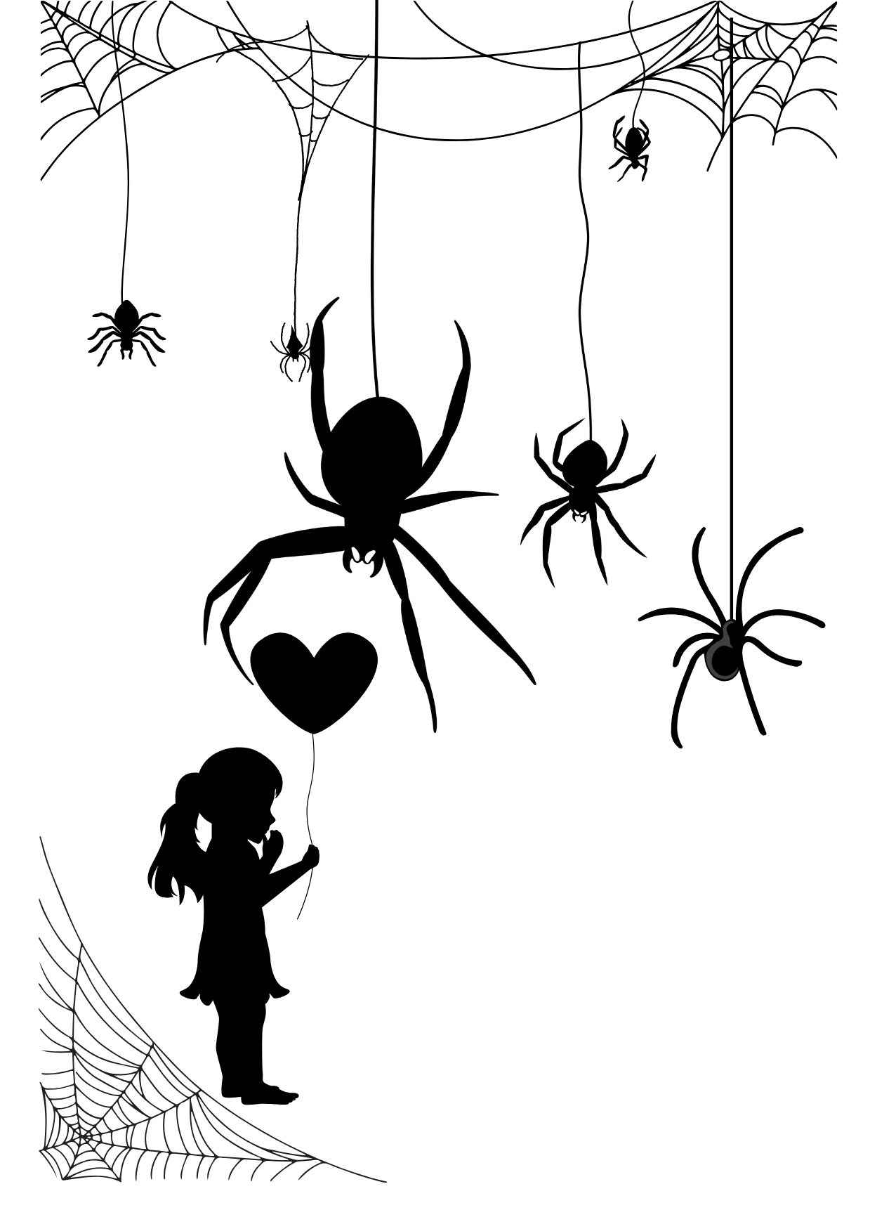 Standing Spider Web Mental Heath Card - Inner Child & Anxiety