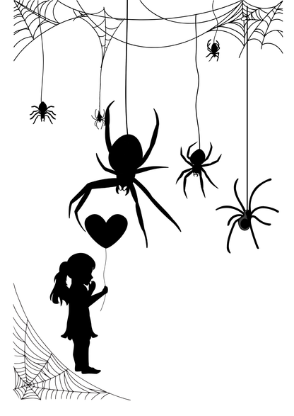 Standing Spider Web Mental Heath Card - Inner Child & Anxiety